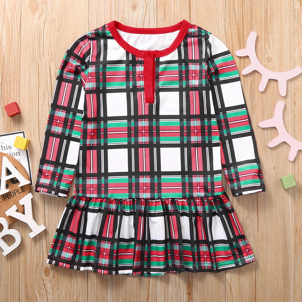 christmas plaid dress baby