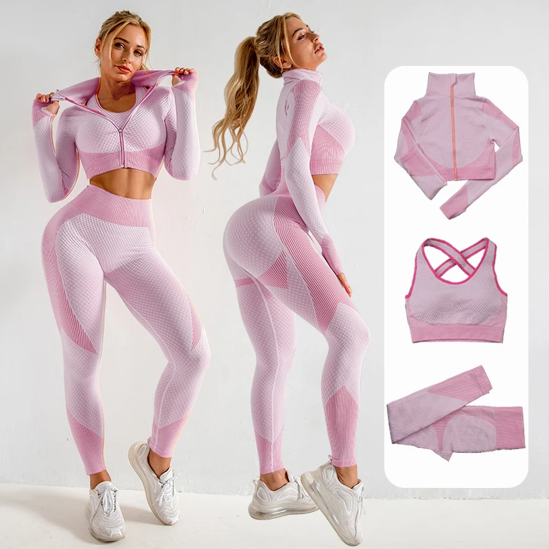 Gym Clothing Suit Yoga-Set Running-Clothes Leggings Women Sport Fitness Female S-XL