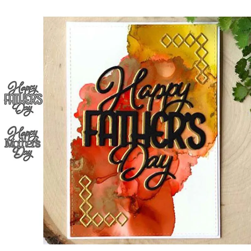 

JC Happy Father's Mother's Day Words Metal Cutting Dies for Scrapbooking Craft Mold Letters Cut Die Stencil Handmade Template