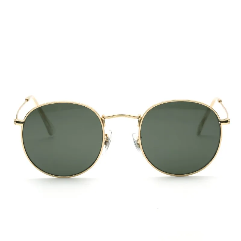 Роскошные небольшие круглые солнцезащитные очки женские брендовые дизайнерские винтажные стеклянные линзы солнцезащитные очки es для вождения солнцезащитные очки для мужчин солнцезащитные очки es зеркальные