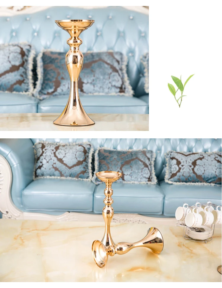 JAROWN Wedding Candle Table Centerpiece Decoration Holders Metal Flower Stand Vase Event Road Lead Decor Home Decoration (8)