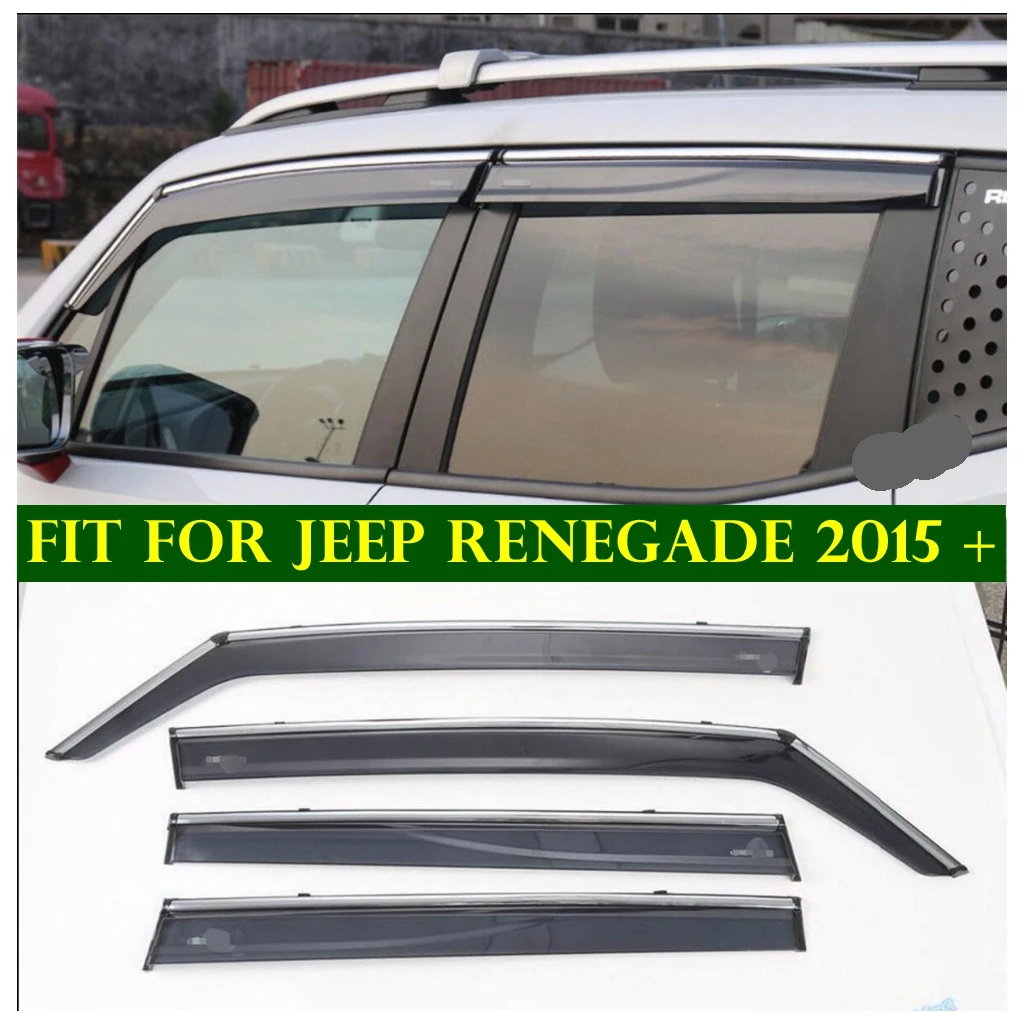 

Козырьки для дверей и окон, защита от ветра, дождя, солнца, козырек, вентиляционная крышка, комплект для Jeep Renegade 2015, 2016, 2017, 2018, 2019, 2020