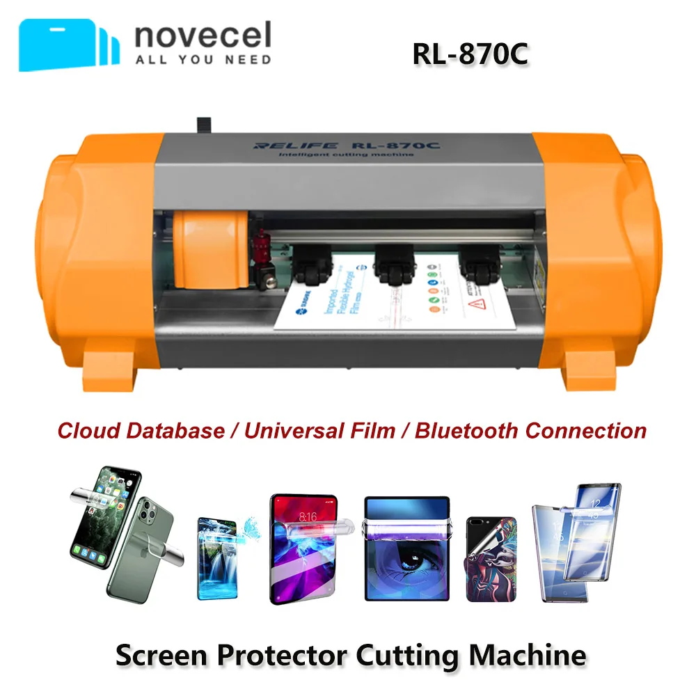 US $393.00 New RL870C Flexible Hydrogel Film Cutting Machine For Watch Airpods Mobile Phone Front and Back Screen Protector Cut Tools