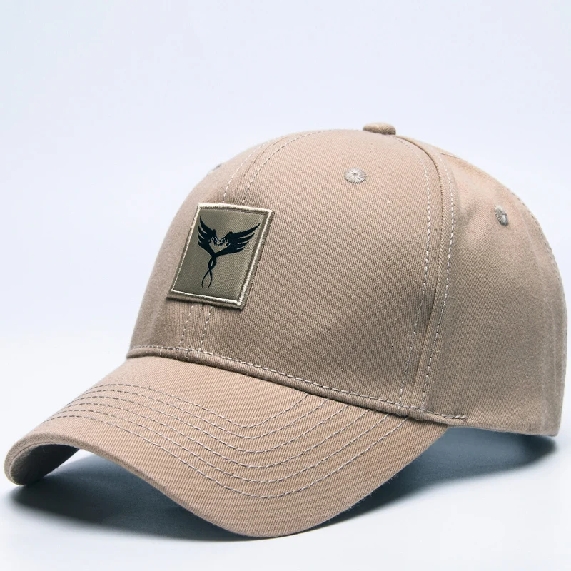Dragon khaki Мужская кепка из чистого хлопка с изогнутым козырьком, для взрослых, для улицы, повседневные спортивные шапки для мужчин, большой размер, бейсболки, 55-62 см - Цвет: Dragon khaki