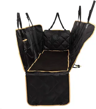 

Designs Car Seat Cover for Dog of All Shapes and Sizes Non Slip Waterproof Fabric with Removable Velour Floor Cover