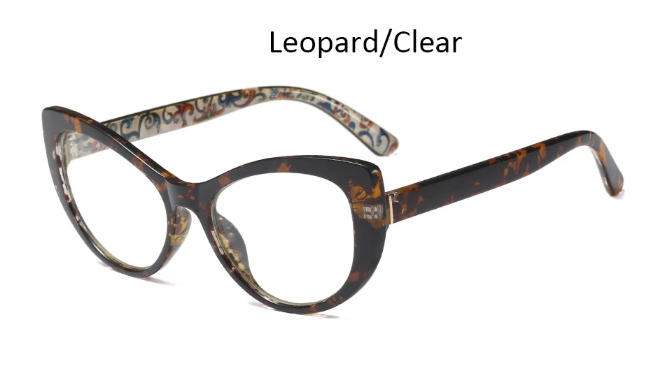 Leopard Clear Модные женские очки кошачий глаз, оправа, роскошные Брендовые очки, Ретро прозрачные женские очки, Брендовые очки - Цвет оправы: Leopard Clear
