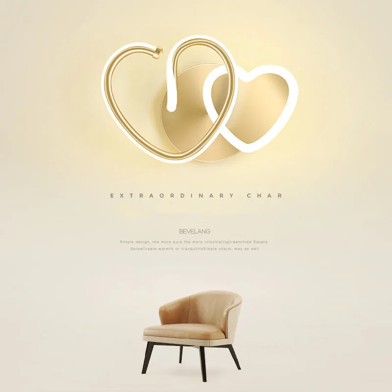 

Wall Lamp Bedroom Light Bedside Lamp Hear Wall Lamp Romantic Wall Light