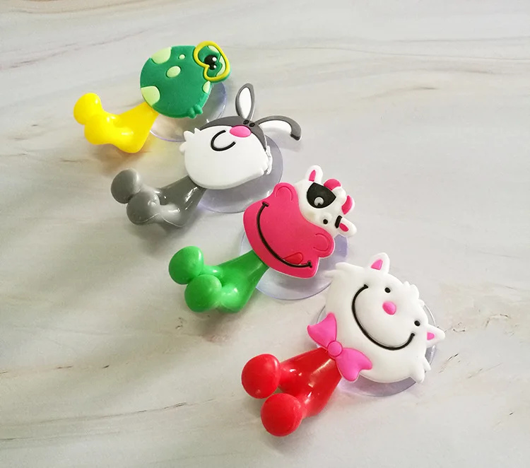 Creative Cute Cartoon Animal Family Sucker Toothpaste Toothbrush Holder Plug Hook Toothbrush Holder