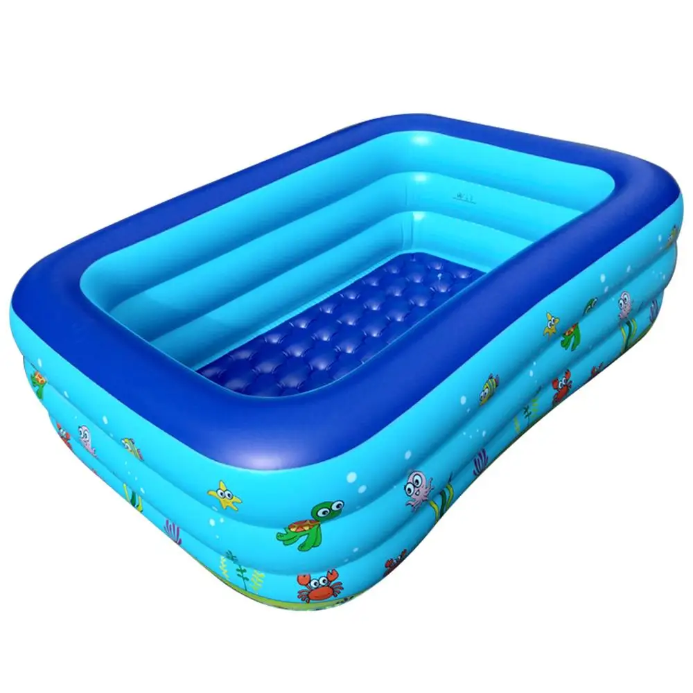 

1.3M Kids inflatable Pool High Quality Children's Home Use Paddling Pool Large Size Foldable Square Swimming Pool for baby