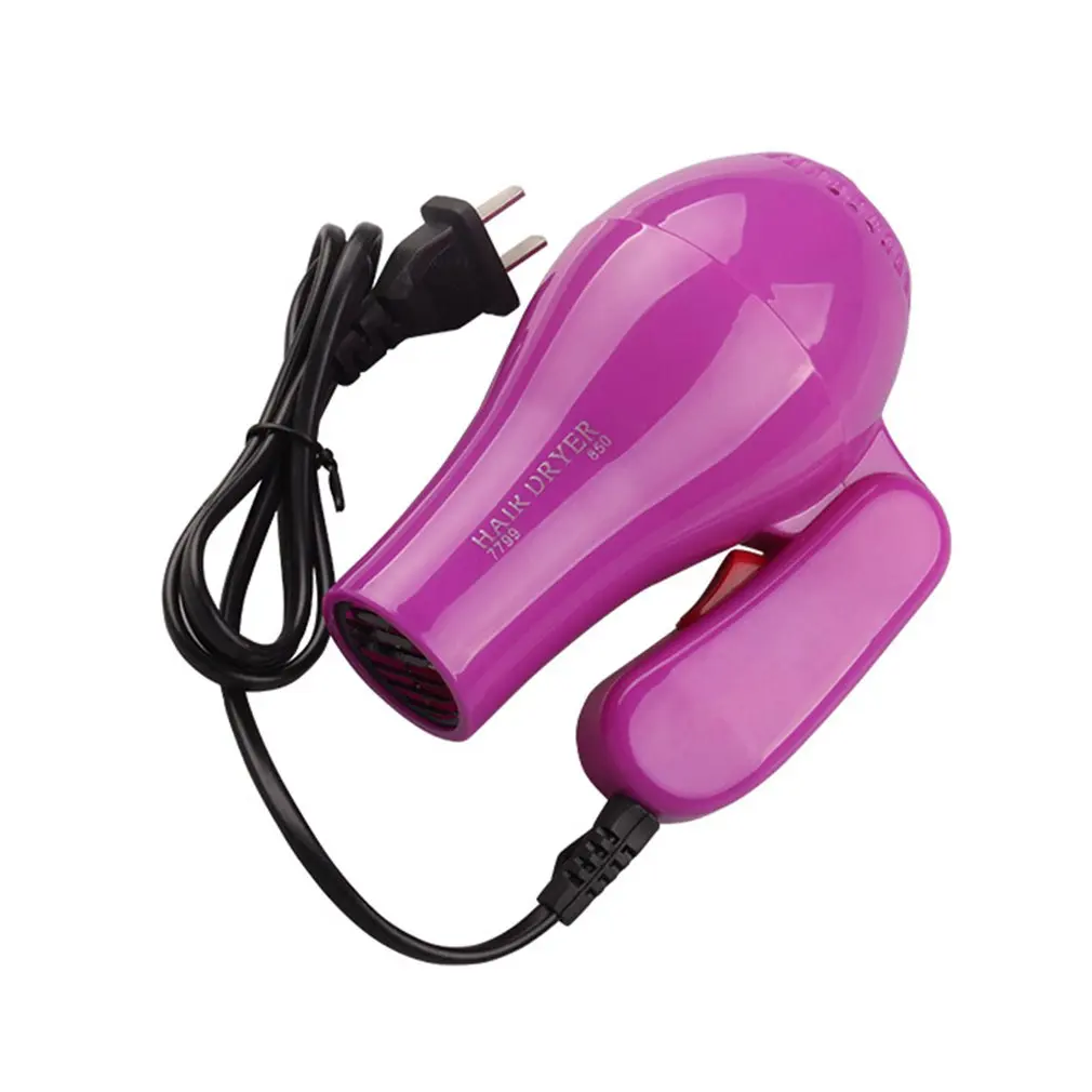 Mini Professional Hair Dryer Collecting Nozzle 220V US Plug Foldable Travel Household Electric Hair Blower