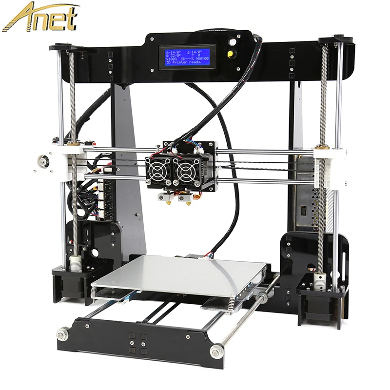 Двухцветный двойной экструдер двойное сопло Anet A8M Настольный FDM DIY 3d принтер 3D набор Быстрая со склада в Чехию