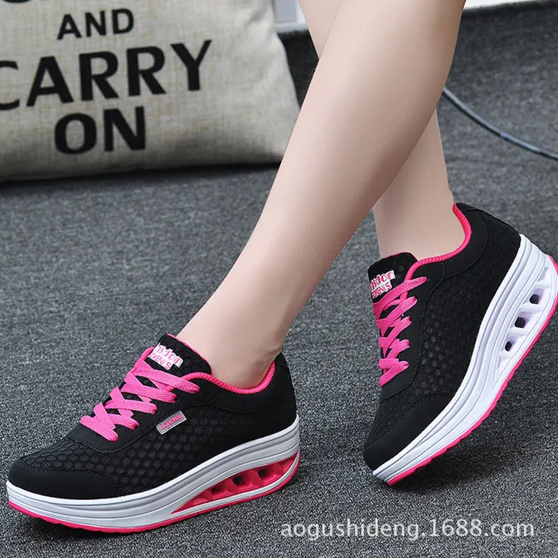 

Rocking Shoes agsdon Summer Punched Sheet Surface Thick Bottomed Extra High Single Model Female Sports-Style Korean-style Versat