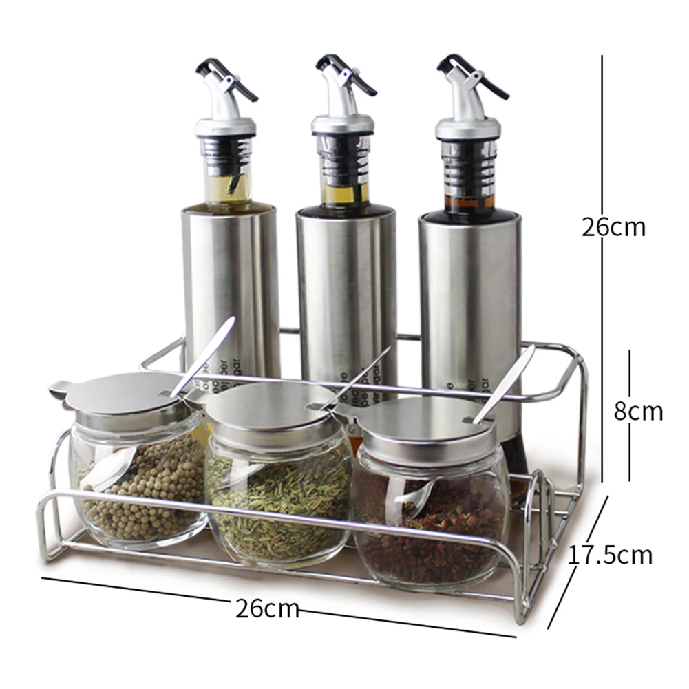 

Oil Dispenser Seasoning Bottle Set Dispenser Sauce Bottle Glass Storage Bottles For Oil Vinegar Kitchen Cooking Accessories