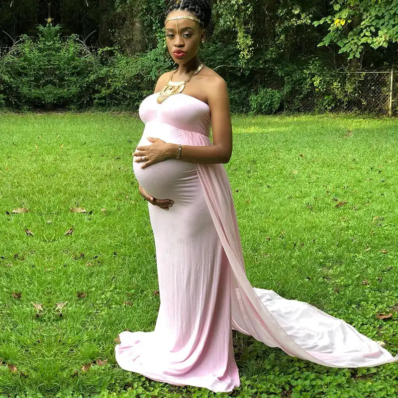 Maternity Gown Photography Props Evening Long Maxi Pregnant Baby Shower Dress