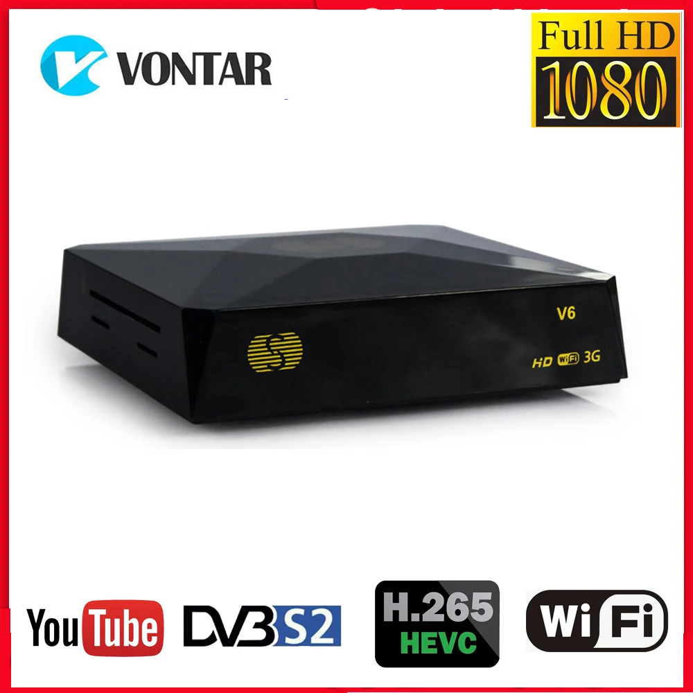 S V6 TV Box DVB S2 приемное устройство спутник цифровой спутниковый ресивер Поддержка
