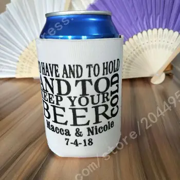 

10 personalised stubby holders can cooler cheap bulk wedding gifts party supply-one side printing