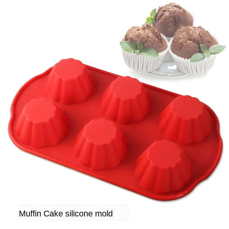 1 шт. выпечки инструменты 6 cavity Brioche пресс форм Кухня силиконовые формы Инструменты для тортов французский
