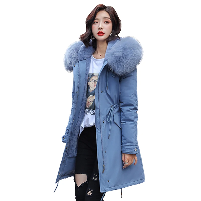 Winter Parker winter New Coat jacket hooded Slim thick fur collar Coat-30 degrees warm winter Coats jacket Parker