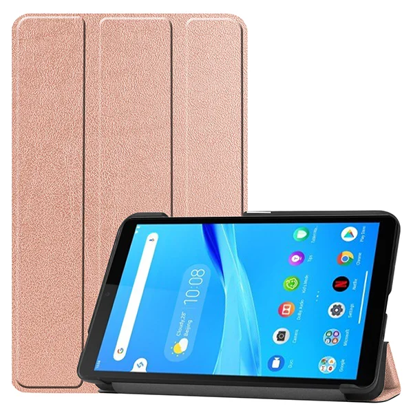 gold Чехол для lenovo tab M7 TB-7305x tb-7305i tb-7305f Стенд кожаный чехол Funda для lenovo tab m7 складной магнитный чехол с подставкой - Цвет: gold