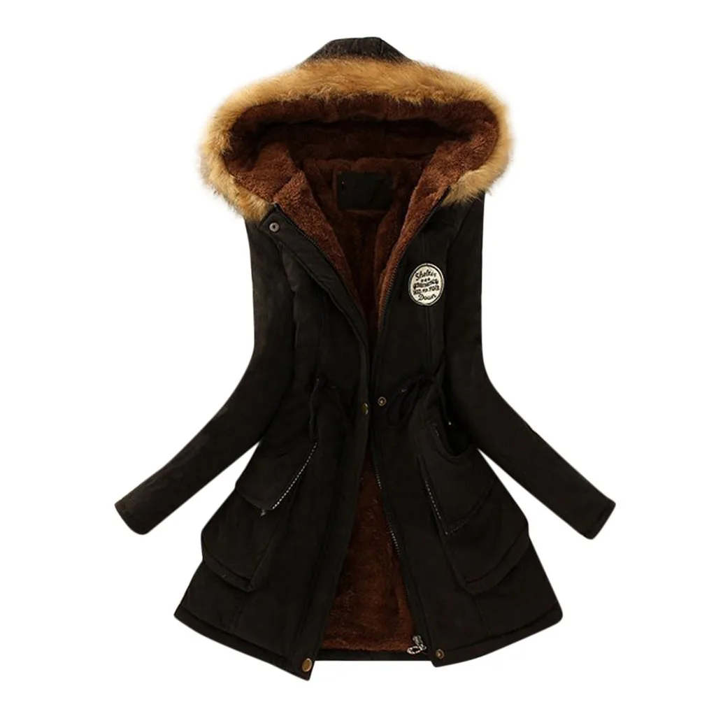 Новинка, женская теплая меховая куртка с капюшоном, пальто, плисовые однотонные парки, верхняя одежда для осени и зимы, куртка, верхняя одежда размера плюс 6XL 7XL# G8 - Цвет: Черный