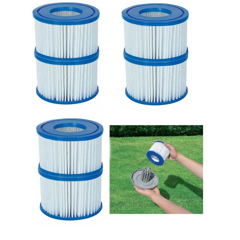 

TTLIFE Swimming Pool Filter Water Pump Filter Pump 4 X Lazy Lay Z Spa Filters Cartridge Vegas Monaco Miami Palm Springs Size VI