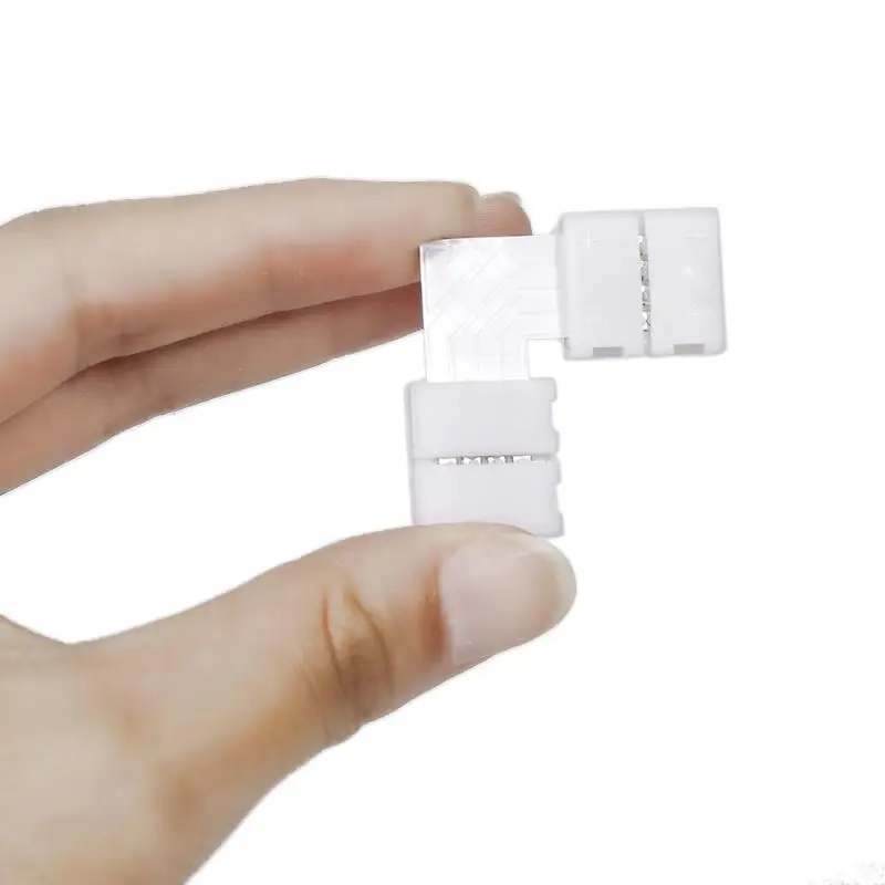 4Pin Led Strip Connector L/T/X Shape Solderless Connector Adapter For SMD 3528/2835 Single Color LED Strip Light 10pcs afbeelding