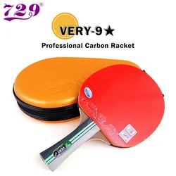 729 Friendship Ping Pong Racket Professional Very 7 8 9 Star Table Tennis Racket Carbon Quick Attack with Loop Blade