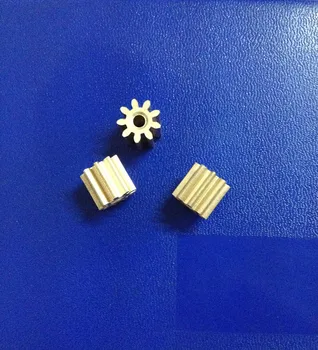 

AZGIANT 5pcs 9 teeth copper gear for dc DIY motor international standard universal pinion brass 3.18*10*11mm