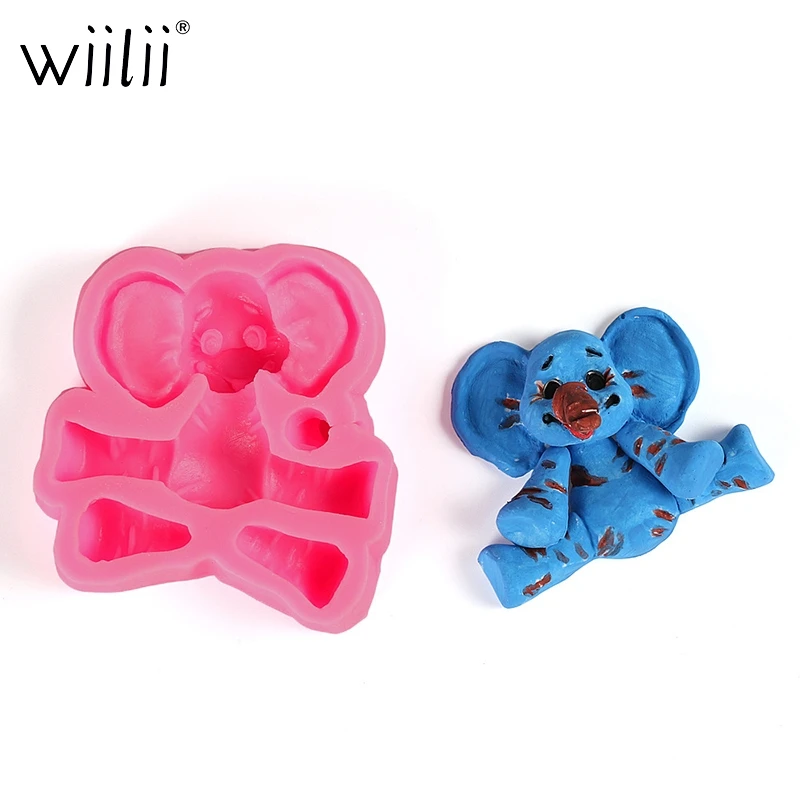 

Baby Elephant Silicone Molds for Cake Decorating Tools Crafts Cupcakes Mold Sugarcrafts Moulds Candies Card Baking Clay Sugar