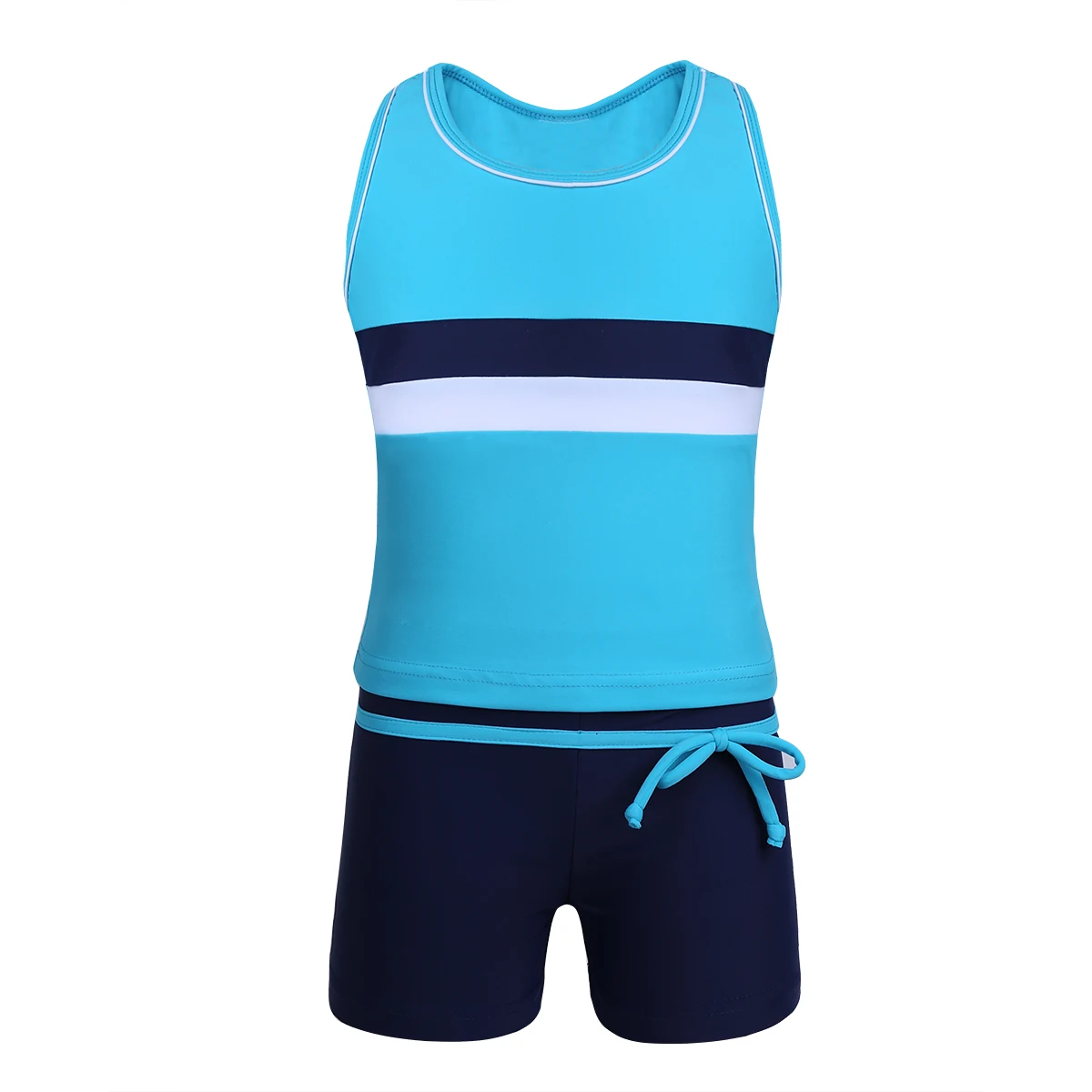 

2pcs Kids Girls Summer Tankini Set Swimsuit Beachwear Swimwear Sleeveless Tops with Bottoms Sets Children Swimming Bathing Suit