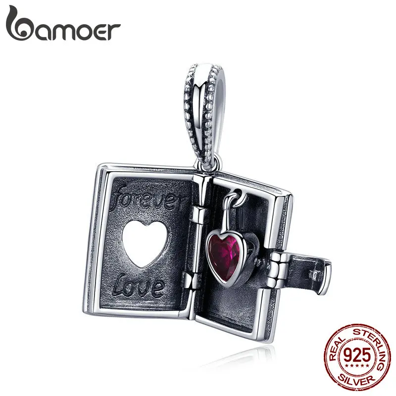BAMOER кулон из стерлингового серебра 925 пробы с коробкой для любви Forever подвеска в