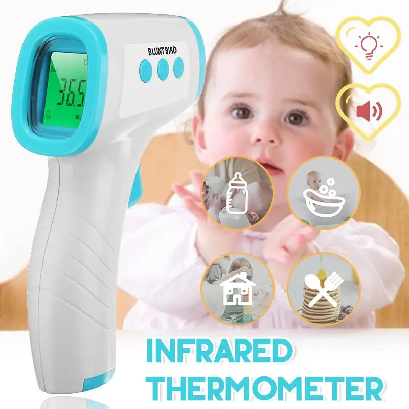 

Forehead Thermometer Non Contact Infrared Thermometer Body Temperature Fever LCD Digital Display Measure Tool for Baby Adult