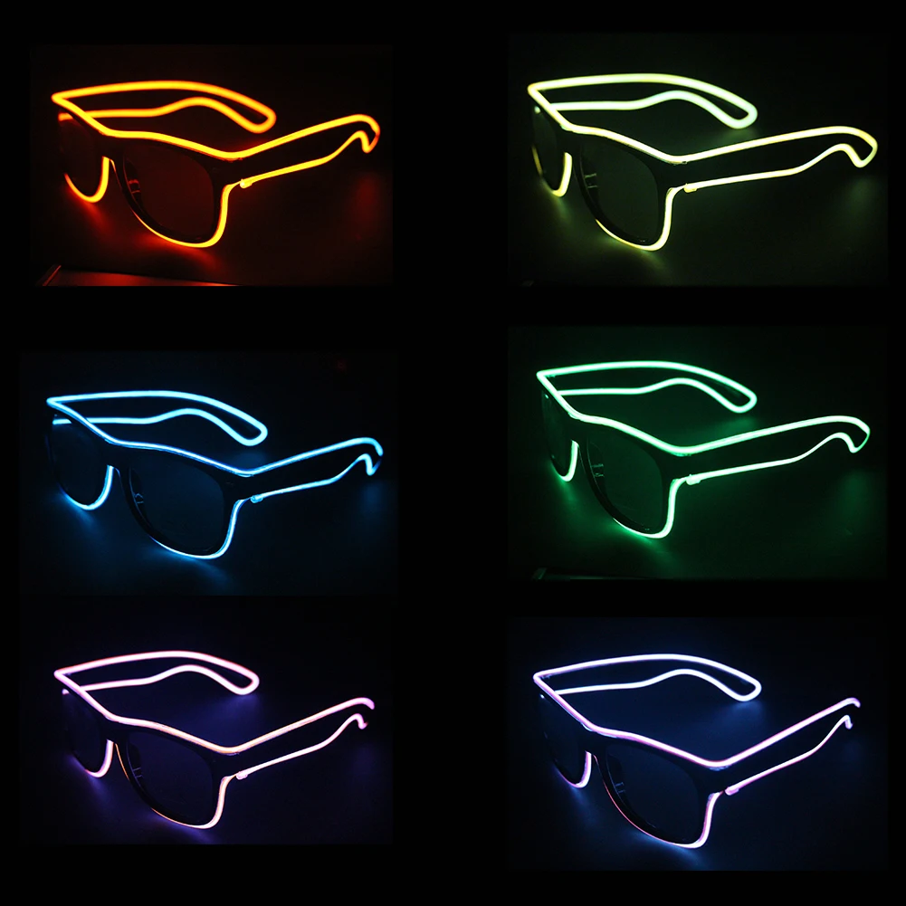 2 шт. Bluetooth приложение управление неоновые очки для вечеринки мигающий на проводе