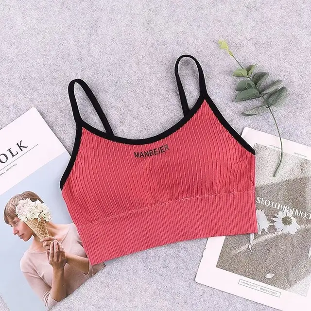 New Sports Bra For Women Gym Sexy Crop Top Bra Women Cotton Underwear Soft Comfort Tube Tops Female Brassiere Tops For Girls gules