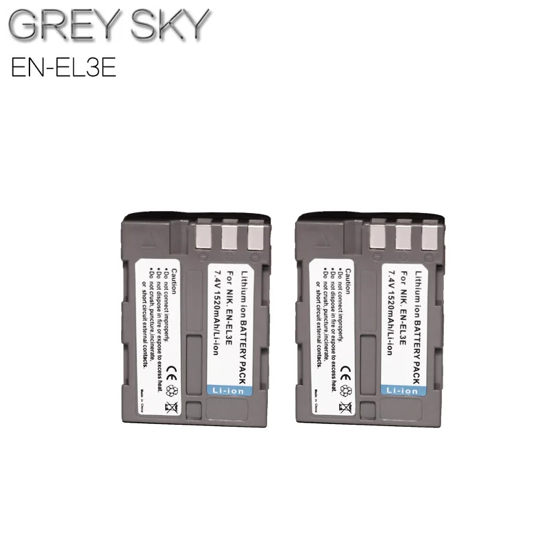 EN-EL3e Батарея+ ЖК-дисплей Зарядное устройство для Nikon D50 D70 D80 D90 D100 D200 D300S D700 - Цвет: 2 battery