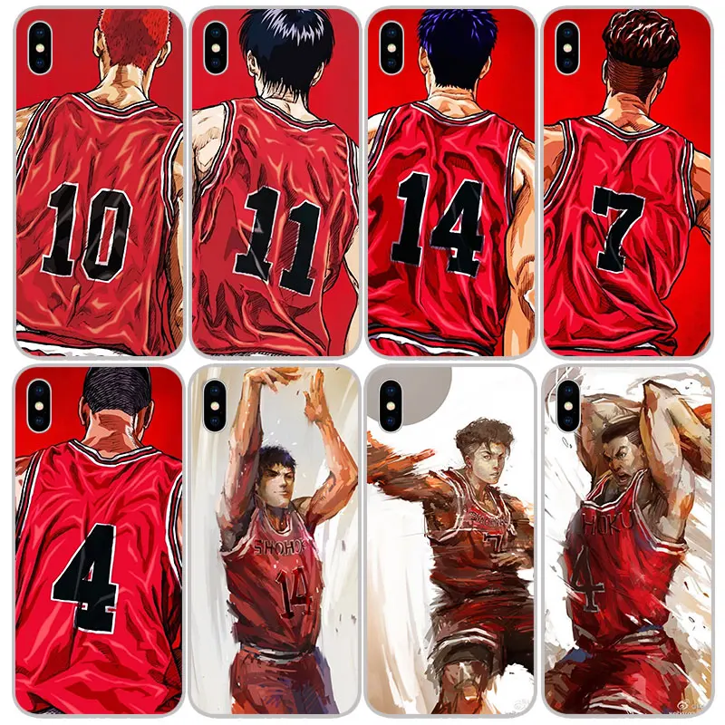 SLAM DUNK five Silicone Soft TPU Cases Covers For iPhone 11 Pro XS Max X XR 8 7 6S Plus 5S SE 4S Silicon Case Cover |