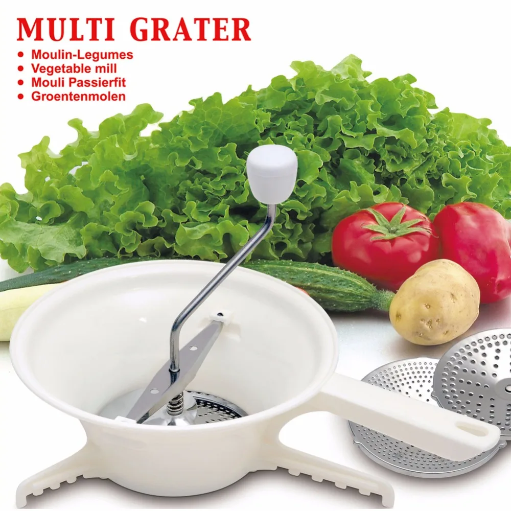 Multifunctional Manual Food Grinder Rustproof Salad Vegetable Fruit Mixer Cheese Thinner Blender Kitchen Gadget Cooking Tools
