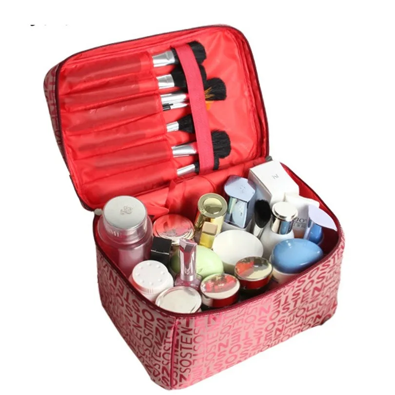 Extra Large Capacity Woman Cosmetic Bags Big Travel Toiletry Bag Letter Pattern Necessary Organizer Makeup Bag Storage ZL100-D 6