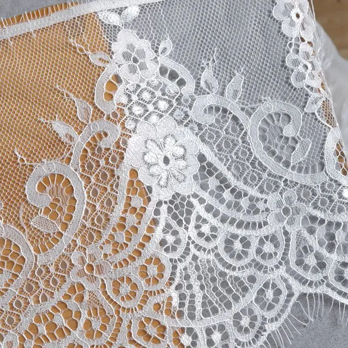 프렌치 레이스 자수 속눈썹 레이스, 바늘 작업, 샹들리 레이스, DIY 란제리 레이스, 3M/로트