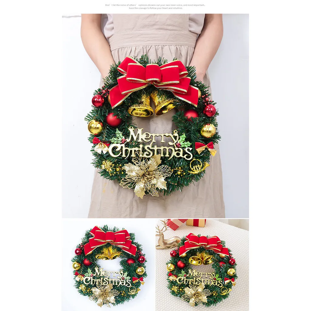 best selling products Christmas Decorations Window Props Shopping Mall Scene Layout Rattan Wreath support dropshipping