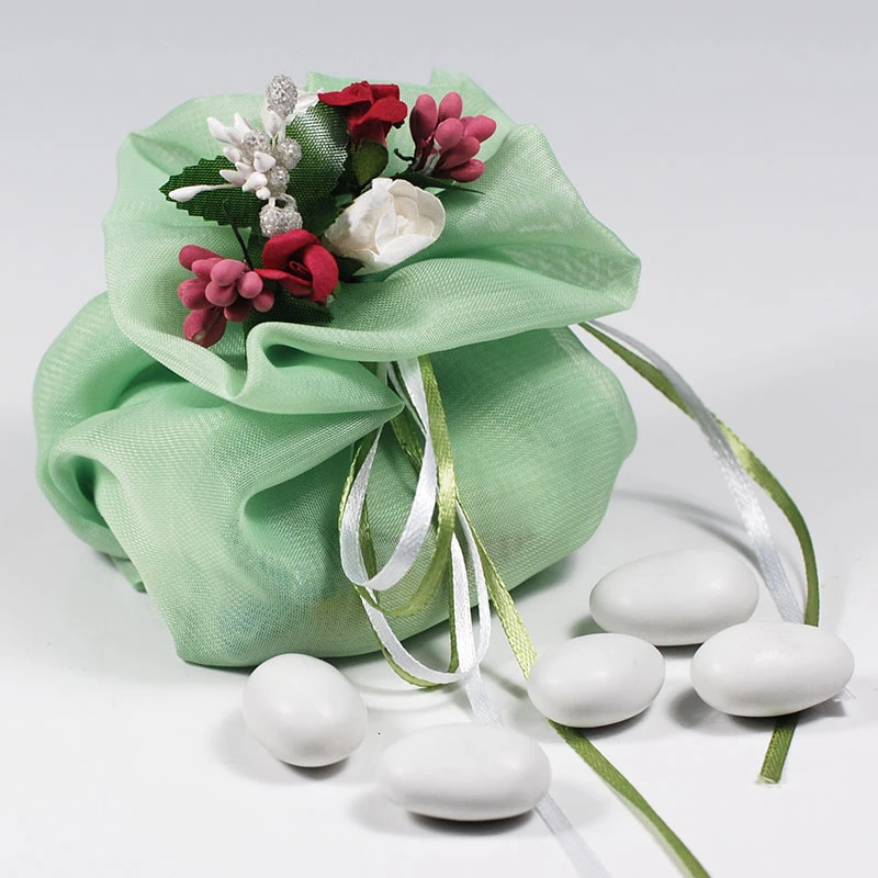 Light Green 10 шт. Свадебная сумка коробка конфет на свадьбу Lembrancinhas Casamento свадебные подарки Свадебная коробка сладостей - Цвет: Light Green