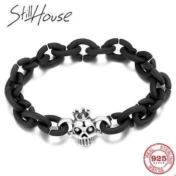 

High quality charm Beads black Hard Rubber Bracelets hand accessories for women jewelry making Gift