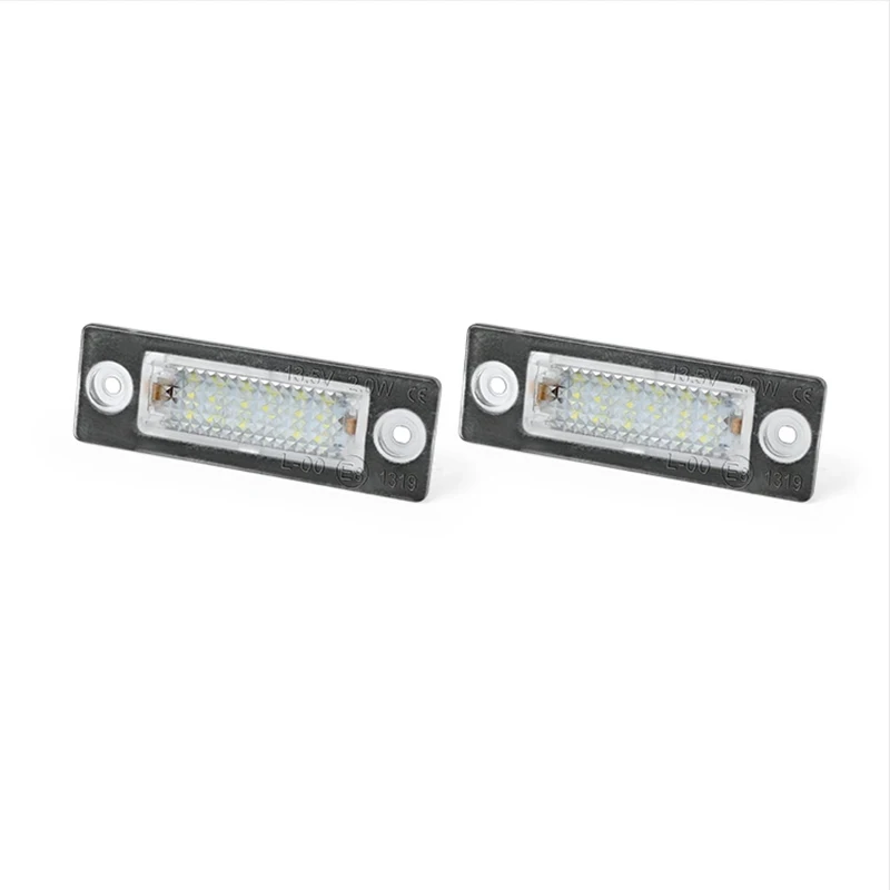 2Pcs No Error LED Number License Plate Lights Lamp Car Accessories For VW Golf J