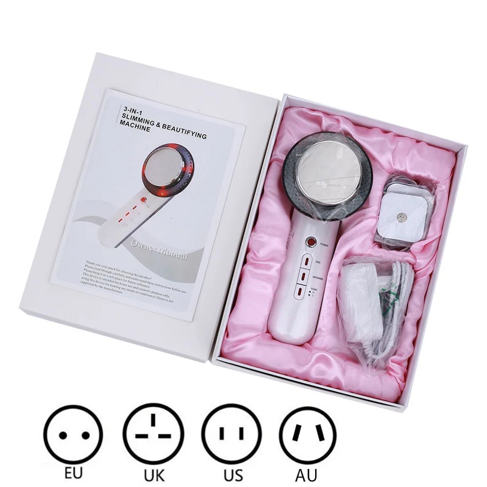Billig Gesicht Heben 3 in 1 EMS Infrarot Ultraschall Körper Massager Gerät Ultraschall Abnehmen Fett Brenner Kavitation Gesicht Schönheit Maschine
