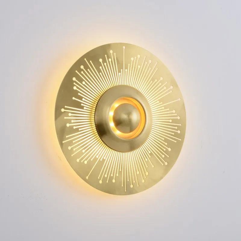 Modern Copper Round Sea-shell Wall Light 3 Modern Copper Round Sea-shell Wall Light 3