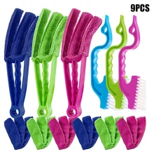 Window Blind Cleaner Tools Duster Brush with Microfiber Removable Sleeves and Track Cleaning Brush Ideal Kit