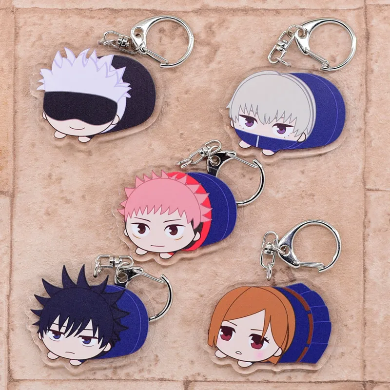 6 Styles Jujutsu Kaisen Keychain Yuji Itador Gojo Satoru Cute Anime 