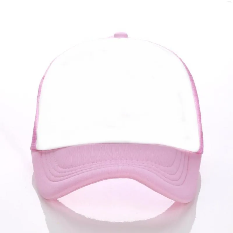 Pink White Цена по прейскуранту завода-изготовителя! Дешевые бейсболки для мужчин и женщин из полиэстера с логотипом - Цвет: Pink White