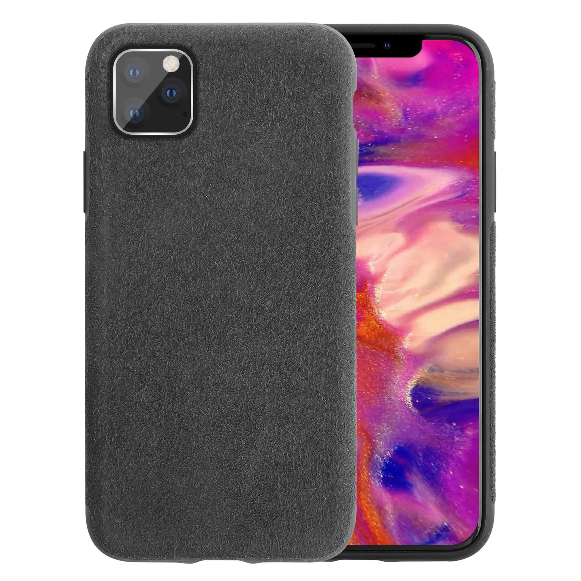 

2019 New Style Simple Alcantara oudiea Blue Phone Case Suitable for iPhone 11 iphonexi