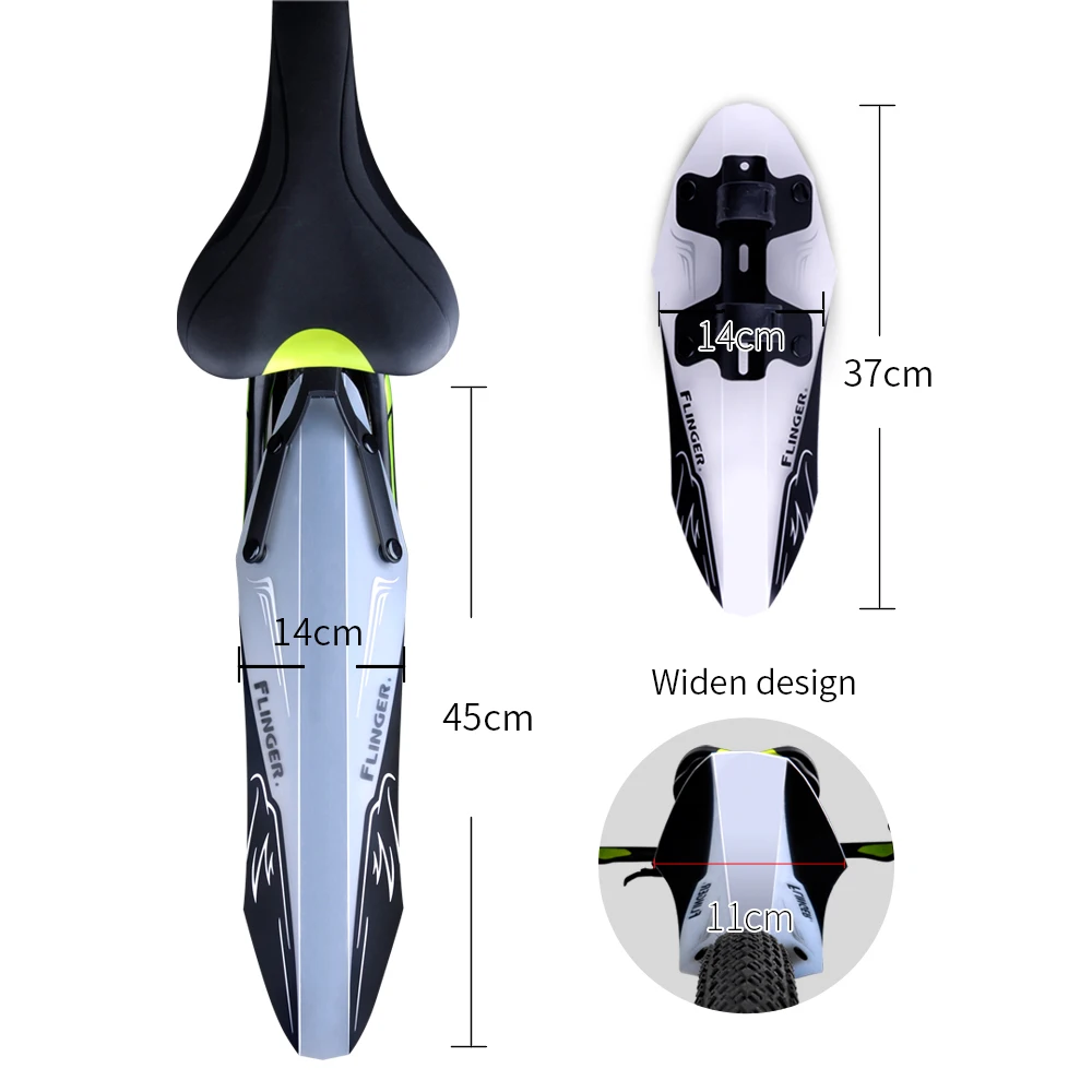 Mountain Bicycle Fender Bike Mudguards E Bike Fender Front Rear Quick Release DIY Sets bicycle fender